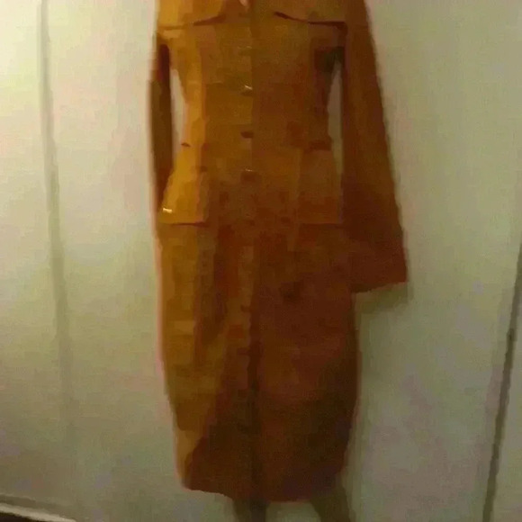 Fashion nova Cargo orangey brown sexy party, office Casual dress  S M - Picture 4 of 8